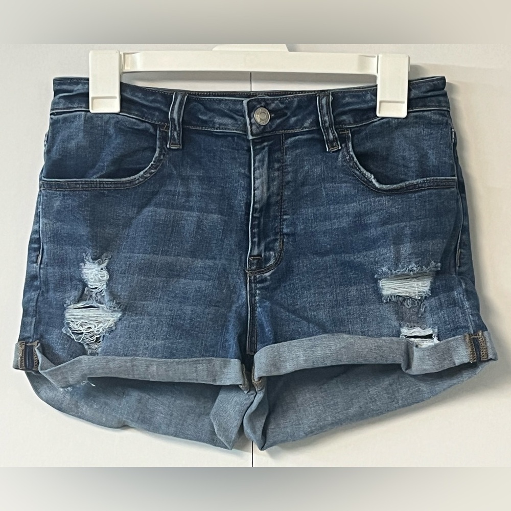 PacSun Super Stretch Shortie Distressed Denim Jean Shorts. Size 29